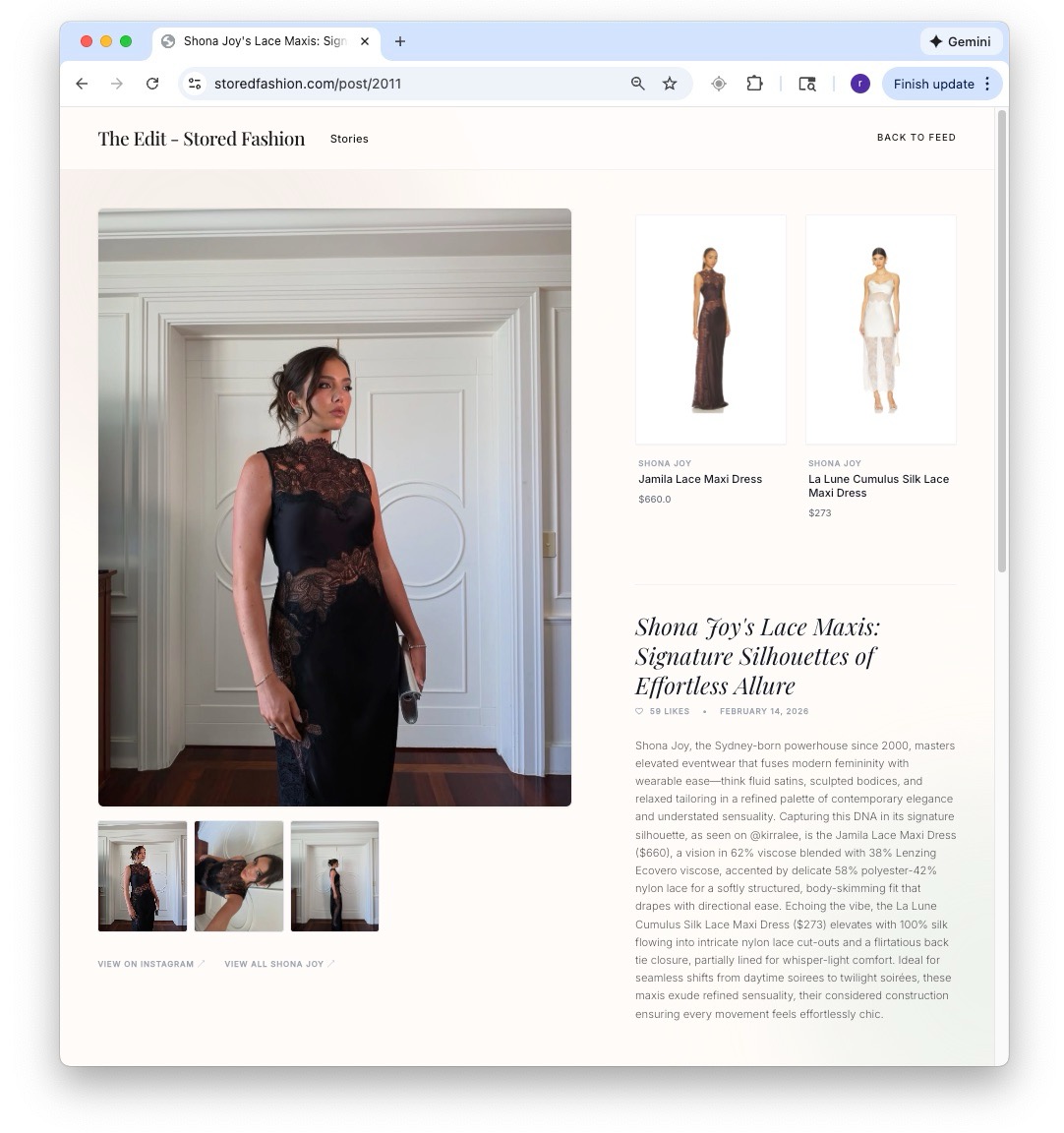 Stored Fashion Demo