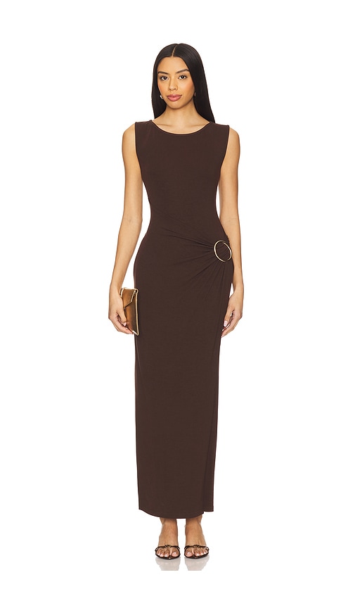 Nia Jersey Knit Gold Buckle Dress