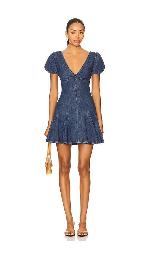 Fara Puff Sleeve Denim Mini Dress