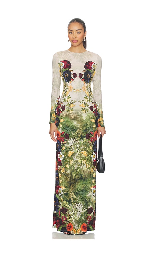 Delora Long Sleeve Crew Neck Maxi Dress