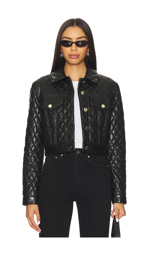 Chloe Quilted Faux Leather Jacket