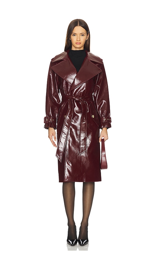Nevada Vegan Leather Trench Coat