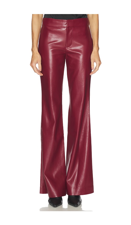 Andrew Vegan Leather Midrise Bootcut Slim Pant