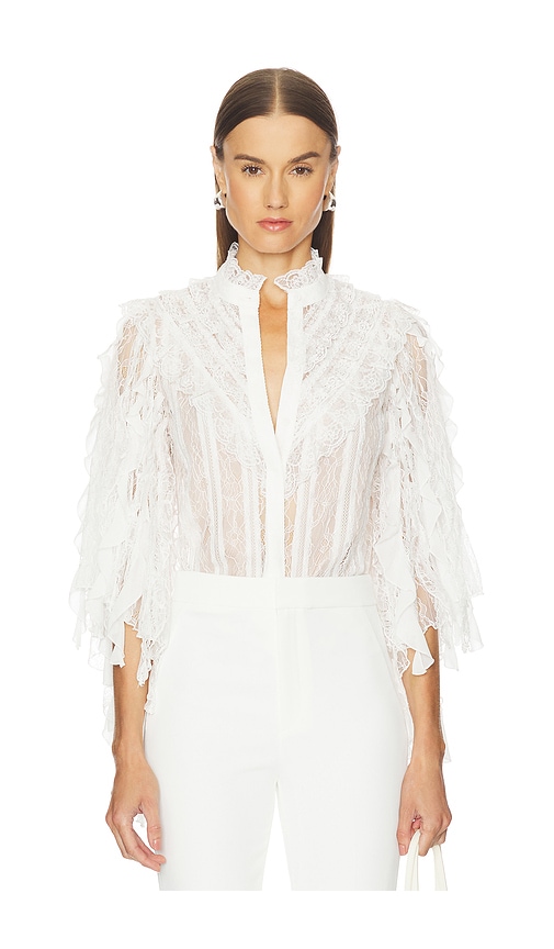 Rheba Lace Ruffle Sleeve Top