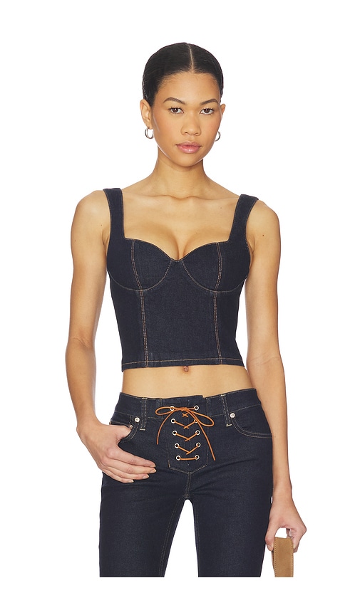 Ava Sweetheart Denim Bustier