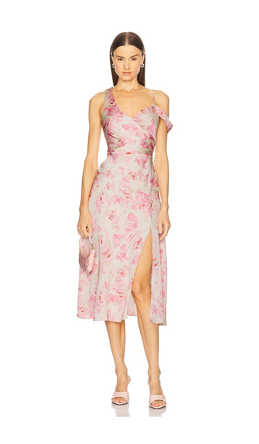 Asymmetric Ruched Waist Dress