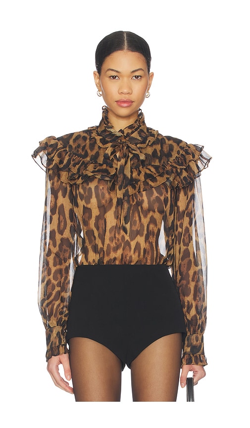 Fiorella Leopard Blouse