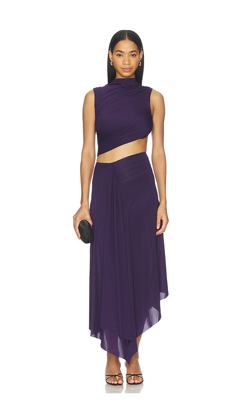 Leilah Drape Midi Dress