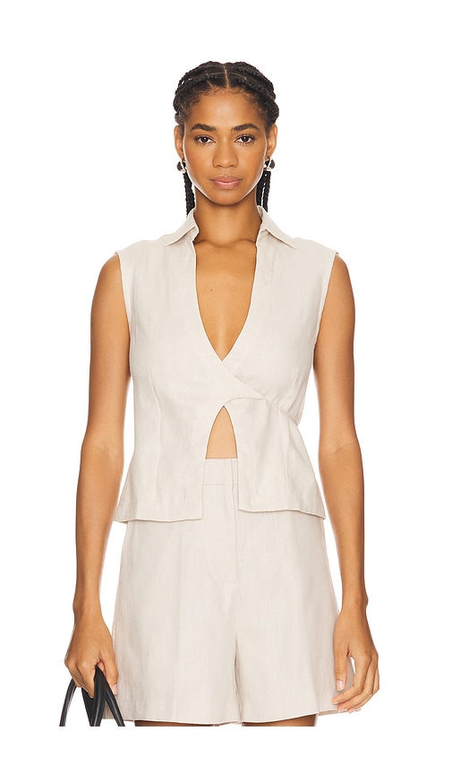 Antibes Sleeveless Wrap Shirt