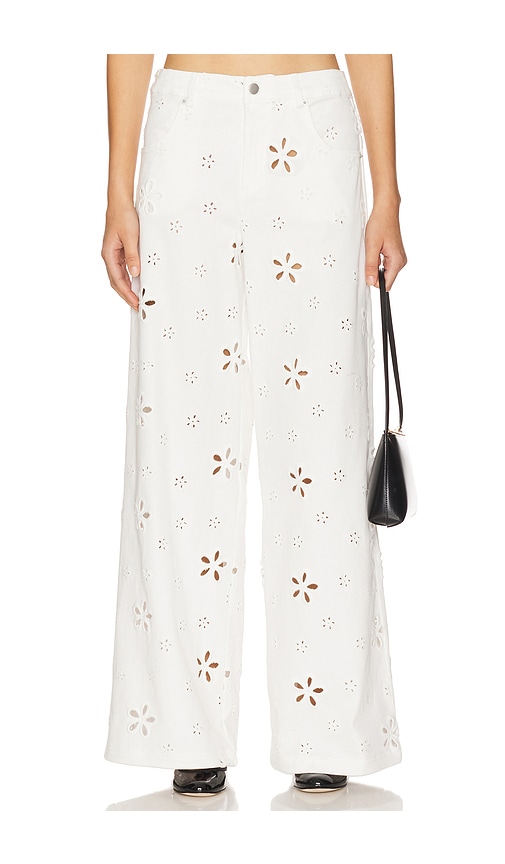 Daisy Eyelet Baggy Jeans