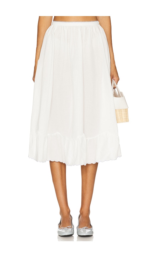 Tea Time Poplin Midi Skirt