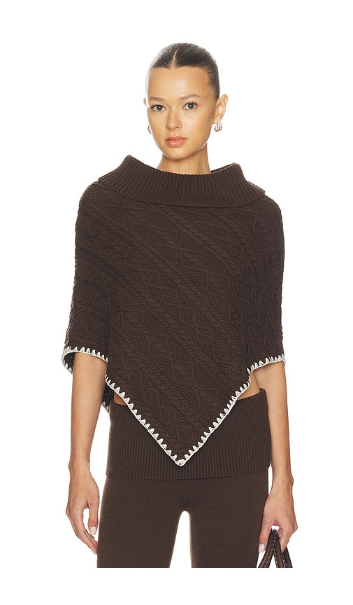 Windswept Cotton Knit Poncho