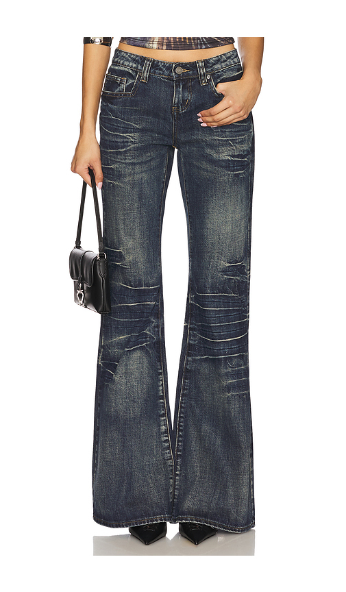 Extreme Blue Wash Flare Jeans