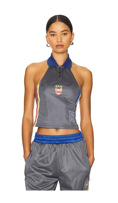Football Halter Polo Top