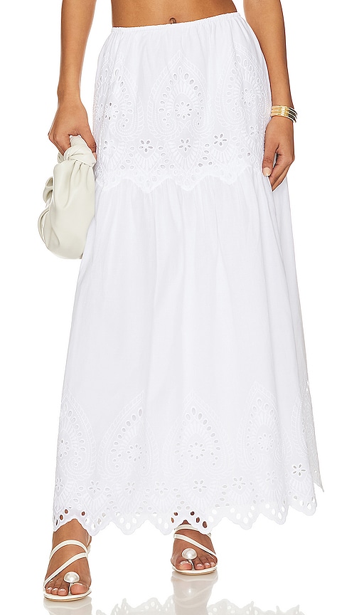 Francesca Eyelet Maxi Skirt