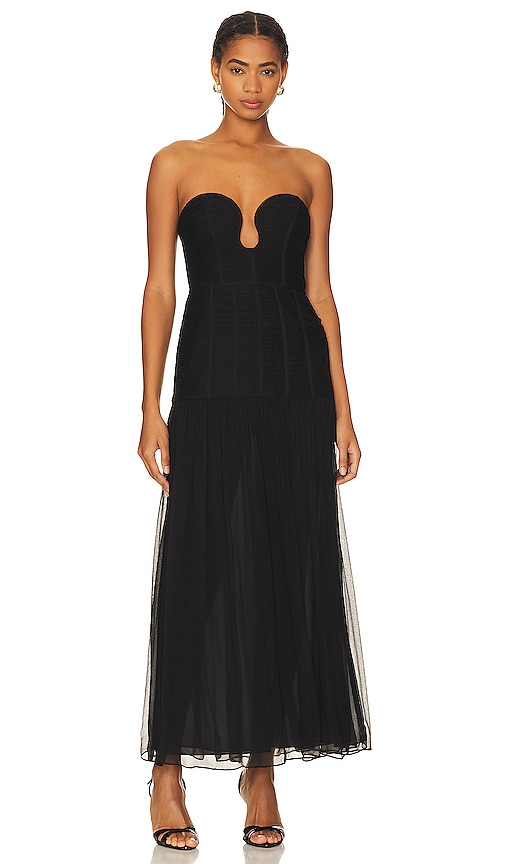 Isola Strapless Midi Dress