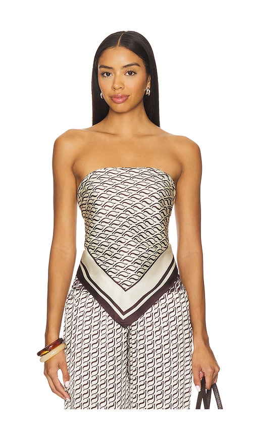 Monogram Silk Scarf Top