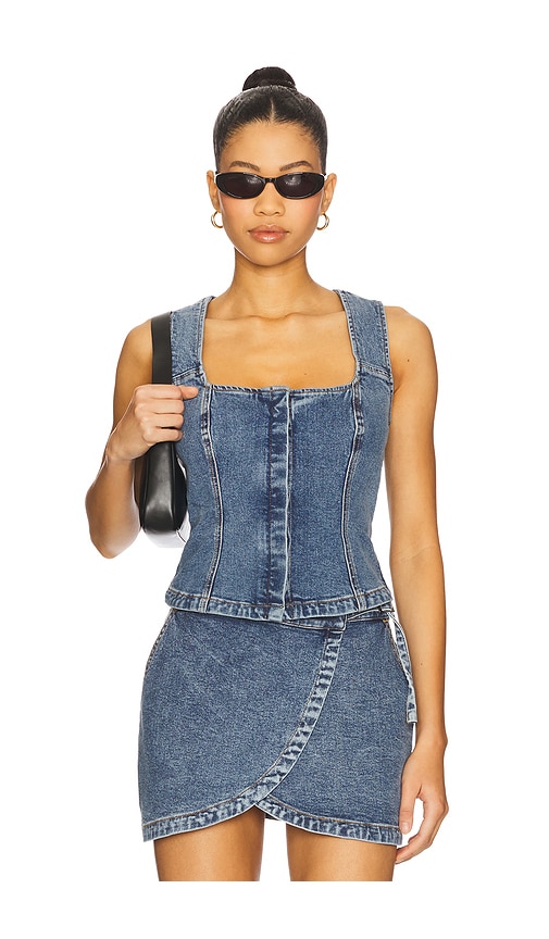 TOP DE MEZCLILLA CON CORPI&Ntilde;O DAWN