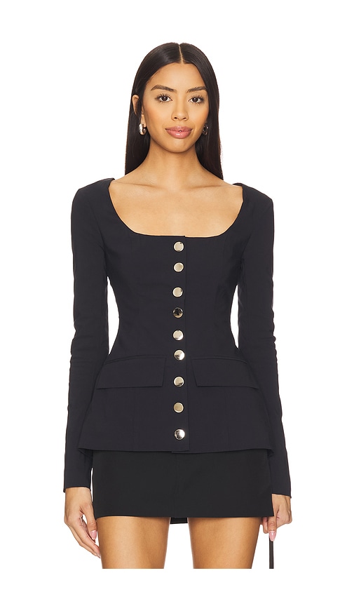 Boatneck Peplum Blazer