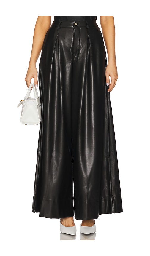 PANTAL&Oacute;N FAUX LEATHER EXTREME WIDE LEG